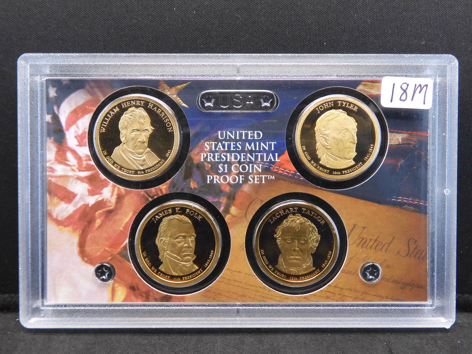 2009 U.S. Mint Presidental $1 Four Coin Proof Set. (1 of 2)