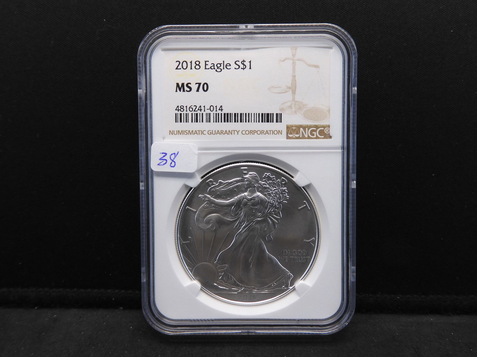 2018 American Silver Eagle.  Slabbed by NGC (One of the (1 of 4)