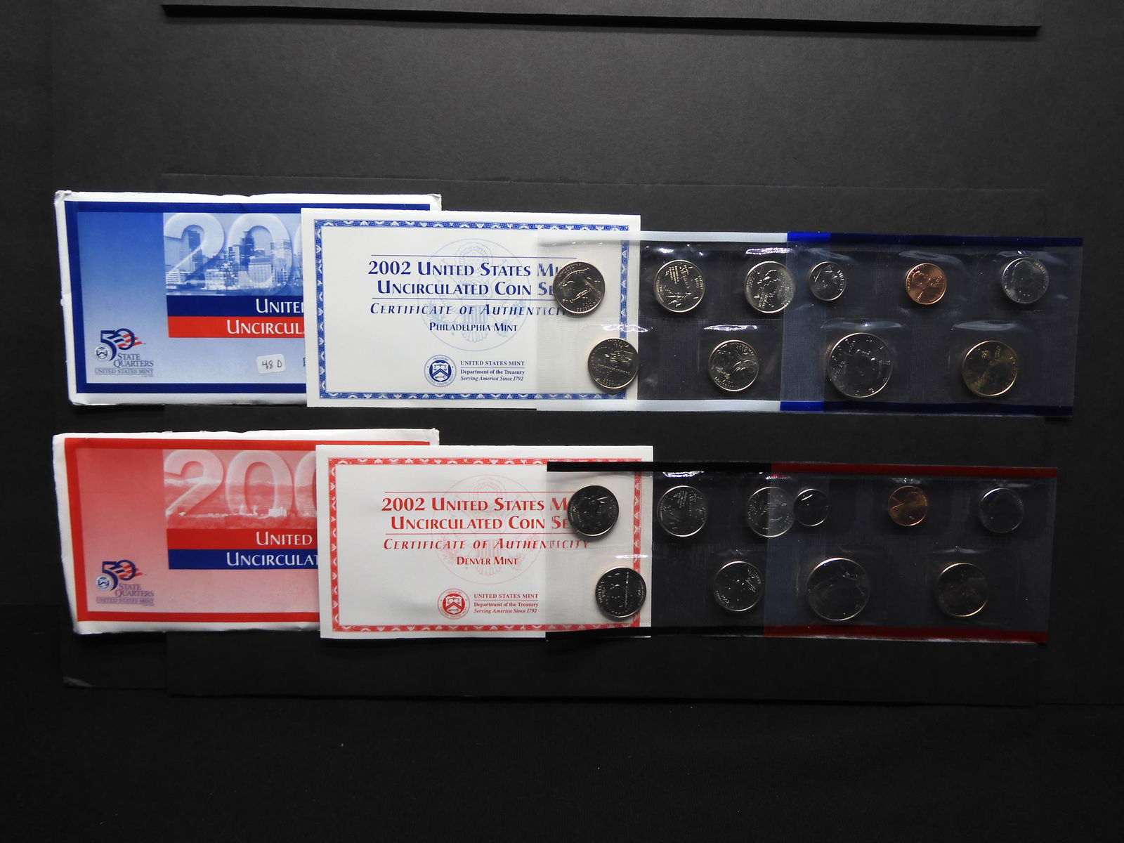 2 â€“ 2002 UNC. COIN SETS, P&D, 20 COINS (1 of 9)