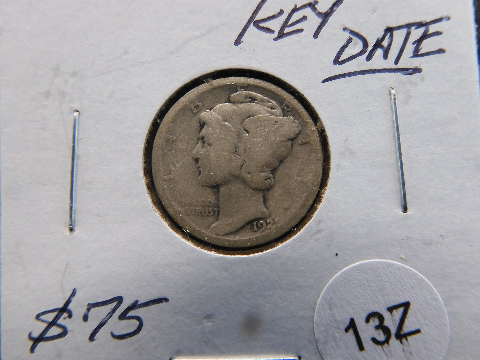 1921 MERCURY DIME  "KEY DATE" (1 of 4)