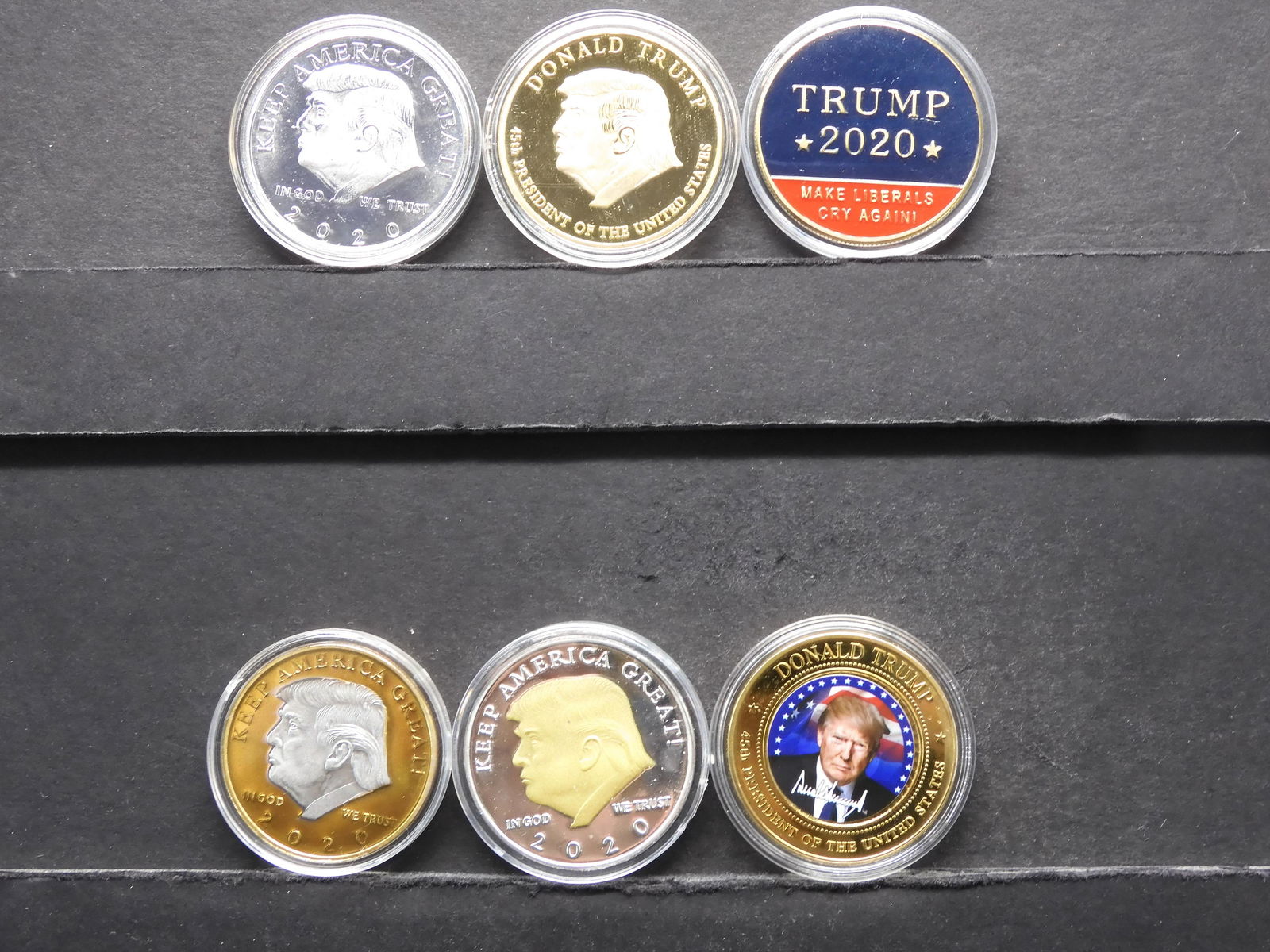 6 Different Donald Trump Medals (1 of 5)