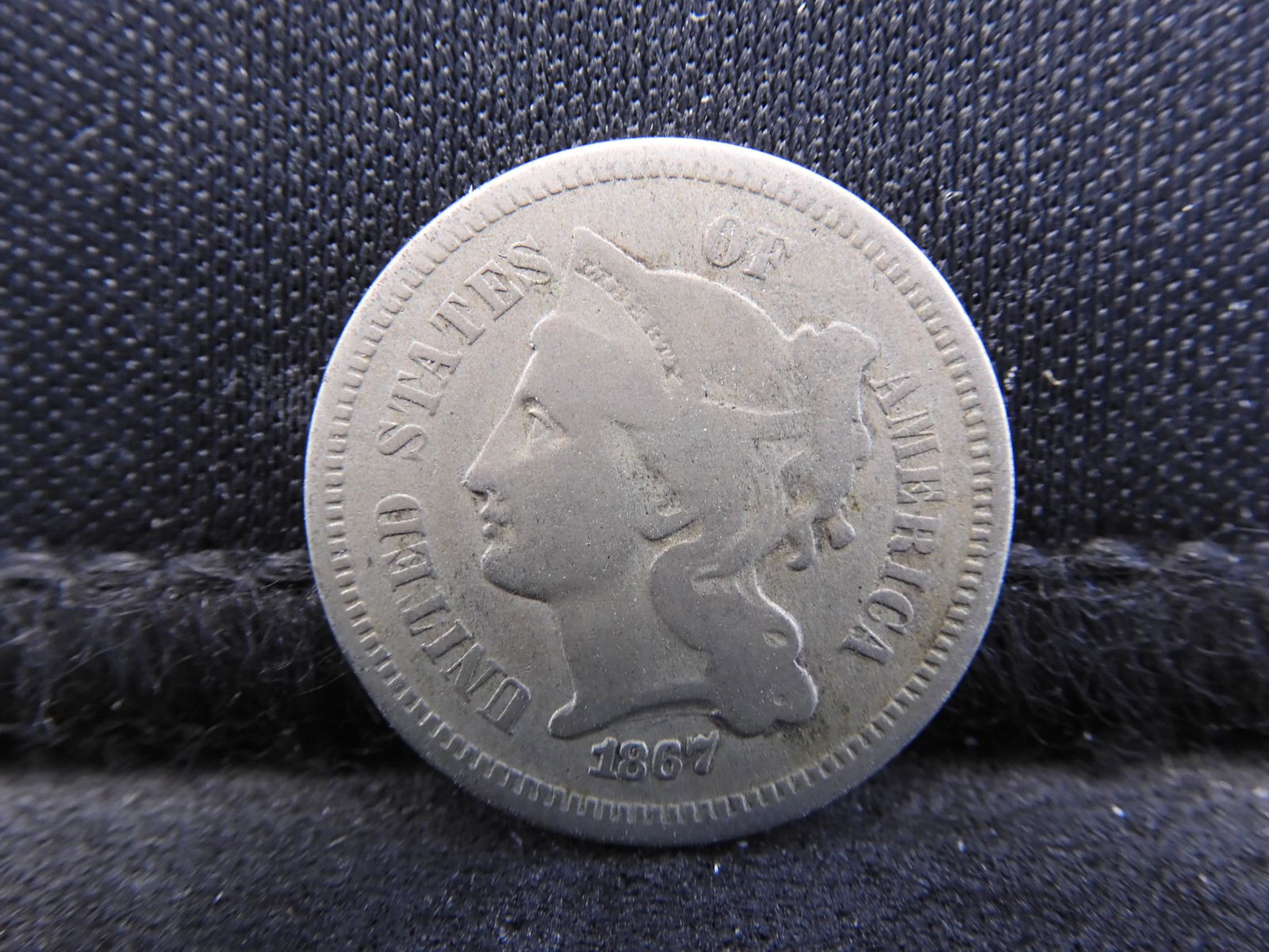 1867 C/N US Three Cent Coin (1 of 2)
