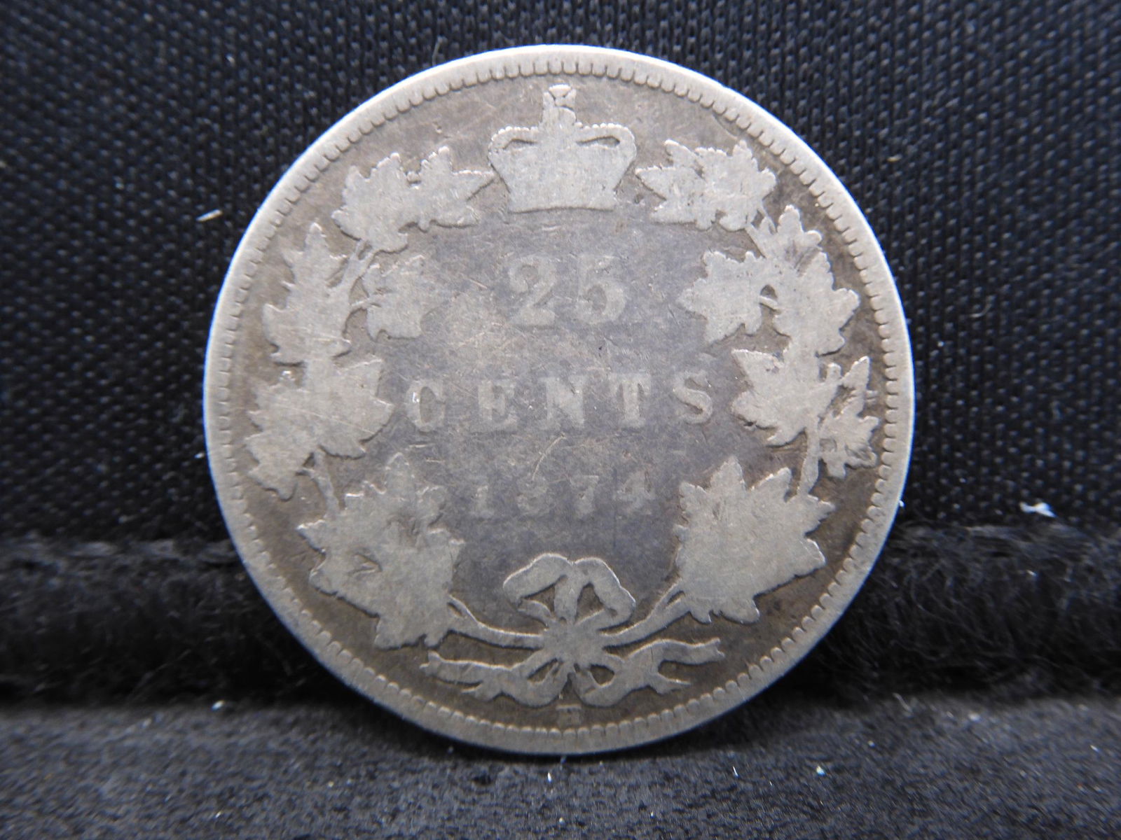 1874-H Silver Canadian 25 Cent 92.5% (1 of 2)