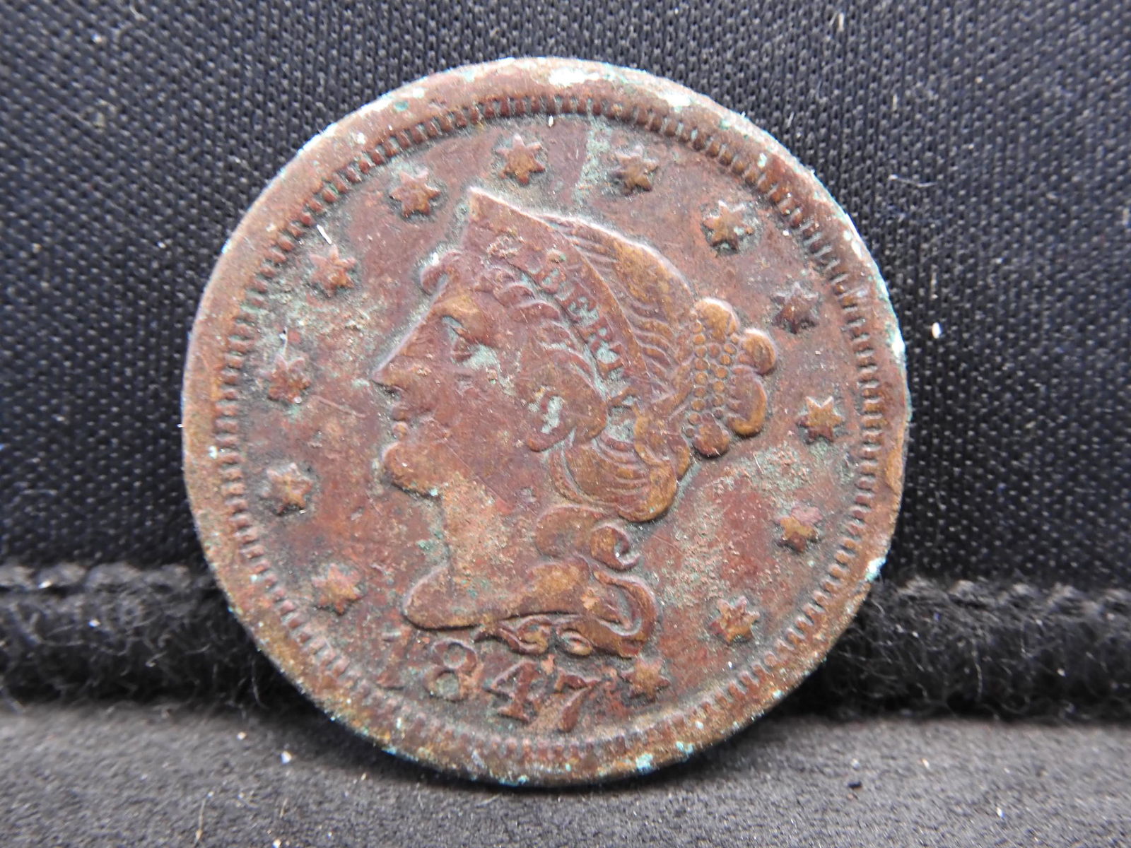 1847 US Large Cent Coronet Head (1 of 2)