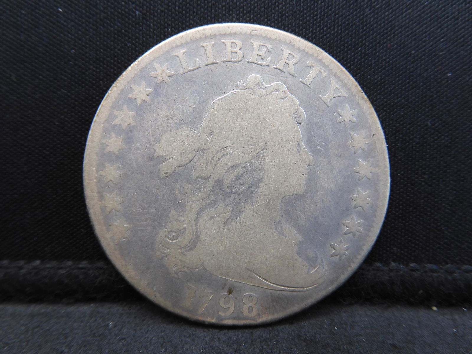 1798 Draped Bust Silver Dollar Lg. Eagle - VG Condition (1 of 2)