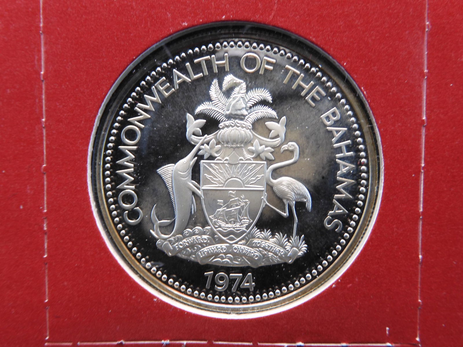 1974 Bahama Islands $2 Sterling Silver Proof Coin OGP (1 of 4)