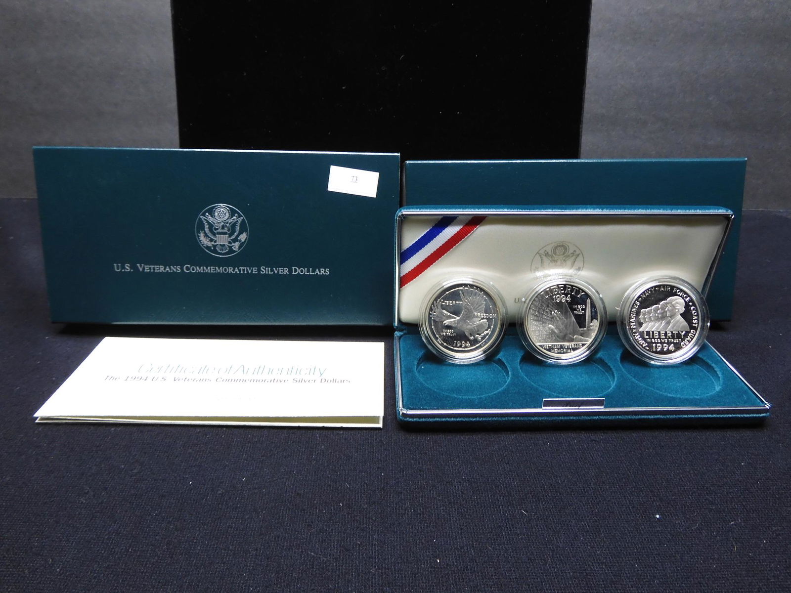 1994 U.S. Veterans Commem 3 Coin Proof Silver Dollar (1 of 5)