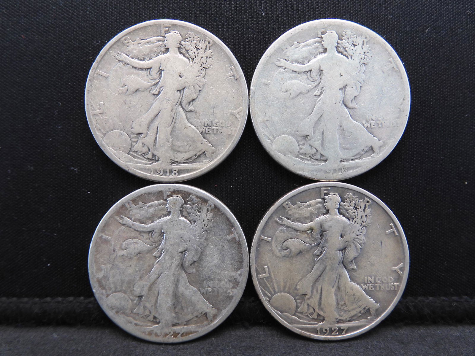 1918-S & 1927-S Walking Liberty Silver Half Dollars - 2 (1 of 2)