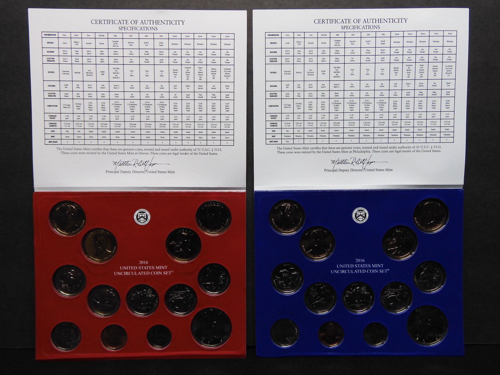 2016 U.S. P & D Uncirculated Mint Set OGP (1 of 7)