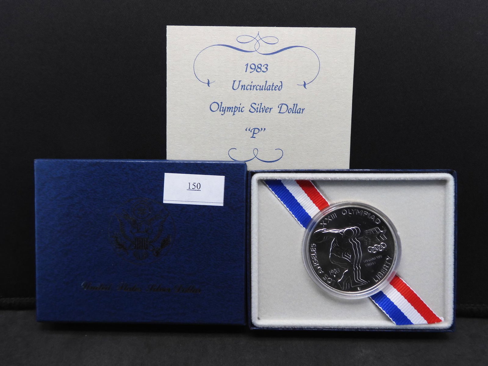 1983 Olympic "P" Silver Dollar Uncirculated OGP (1 of 4)