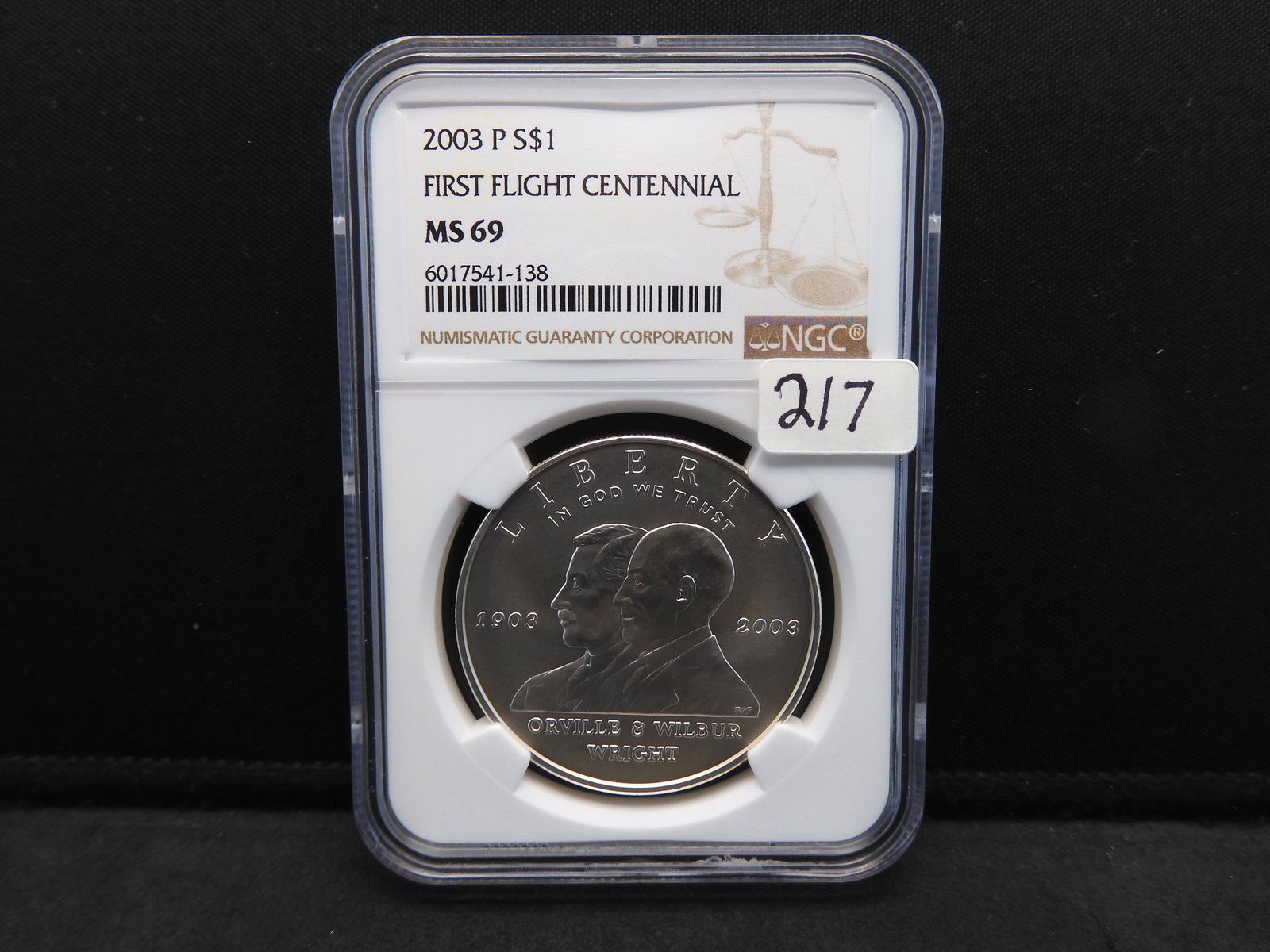 2003 NGC MS69 First Flight Centennial Silver Dollar (1 of 4)