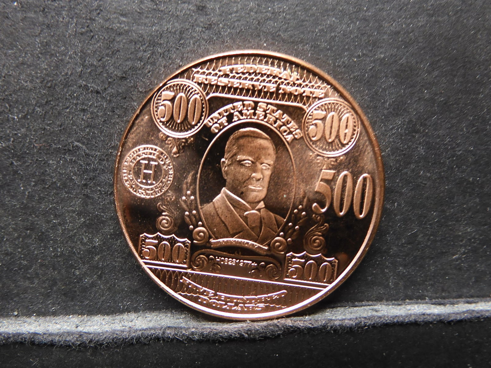 One Ounce .999 Fine Copper Round  Art Bar Mint $500 (1 of 2)
