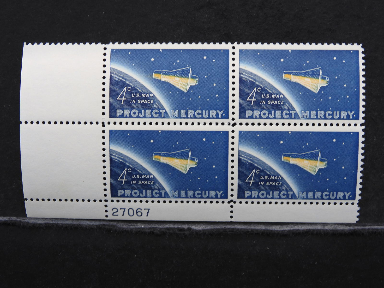 Project Mercury US Man in Space Vintage Unused Plate (1 of 2)