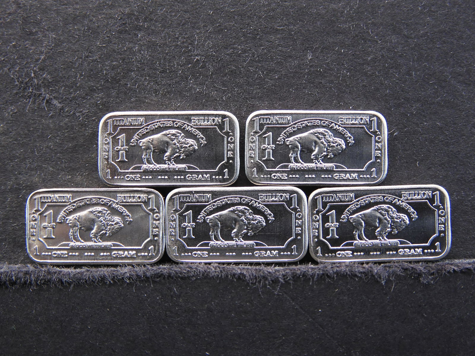5 One Gram Titanium Bullion Bars (1 of 2)