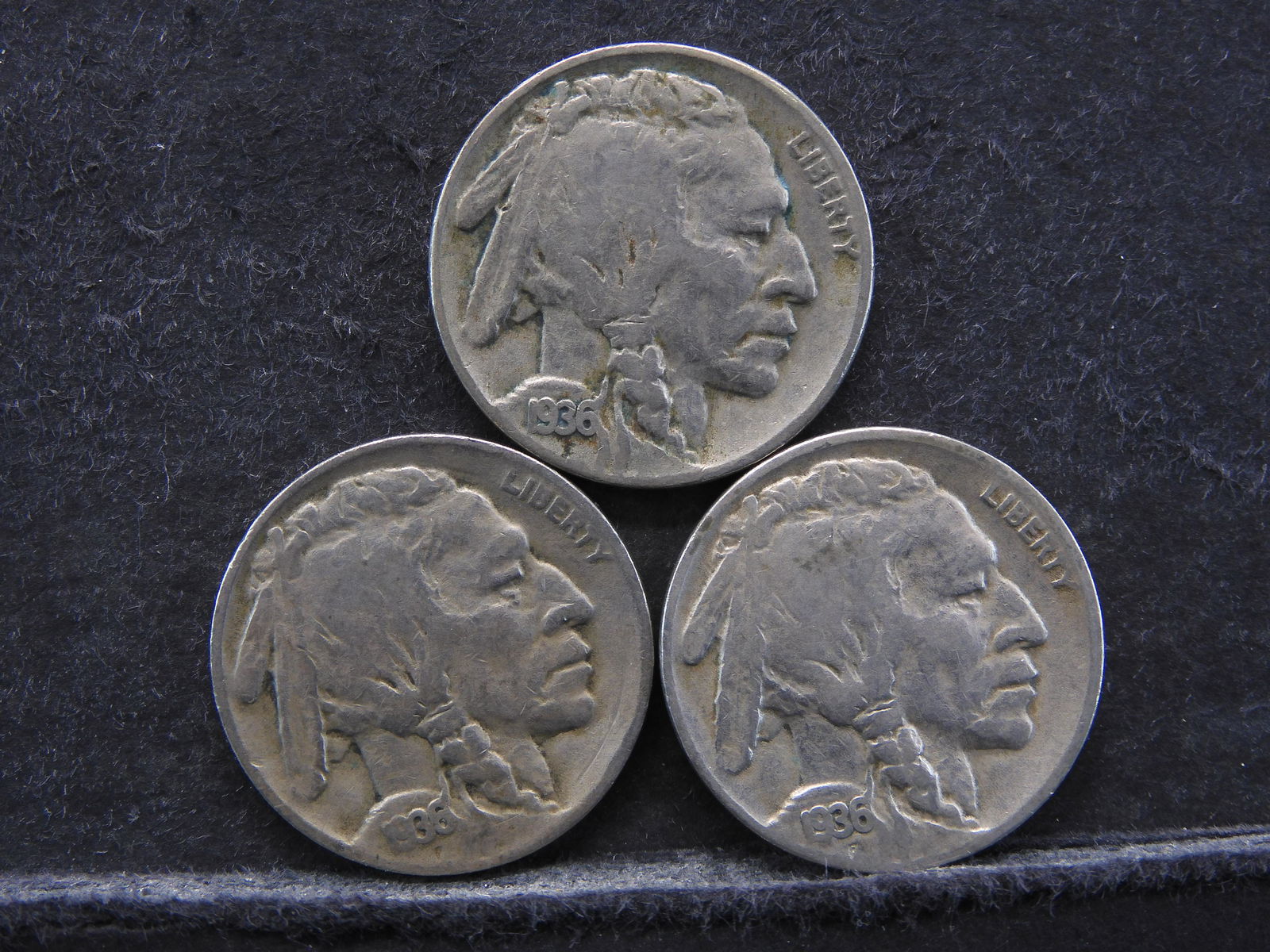 1936 PDS Buffalo Nickel Set (3 Coin Set) (1 of 2)