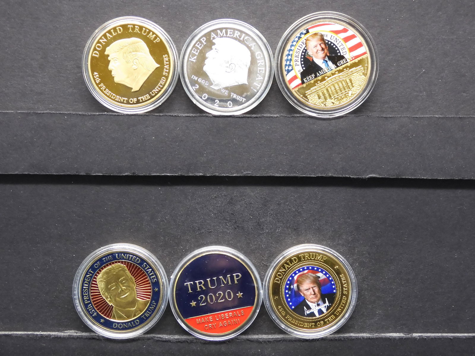 6 Different Donald Trump Medals (1 of 5)