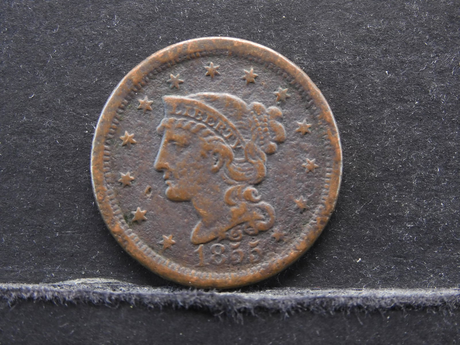 1855 Coronet Head US Large Cent (1 of 2)