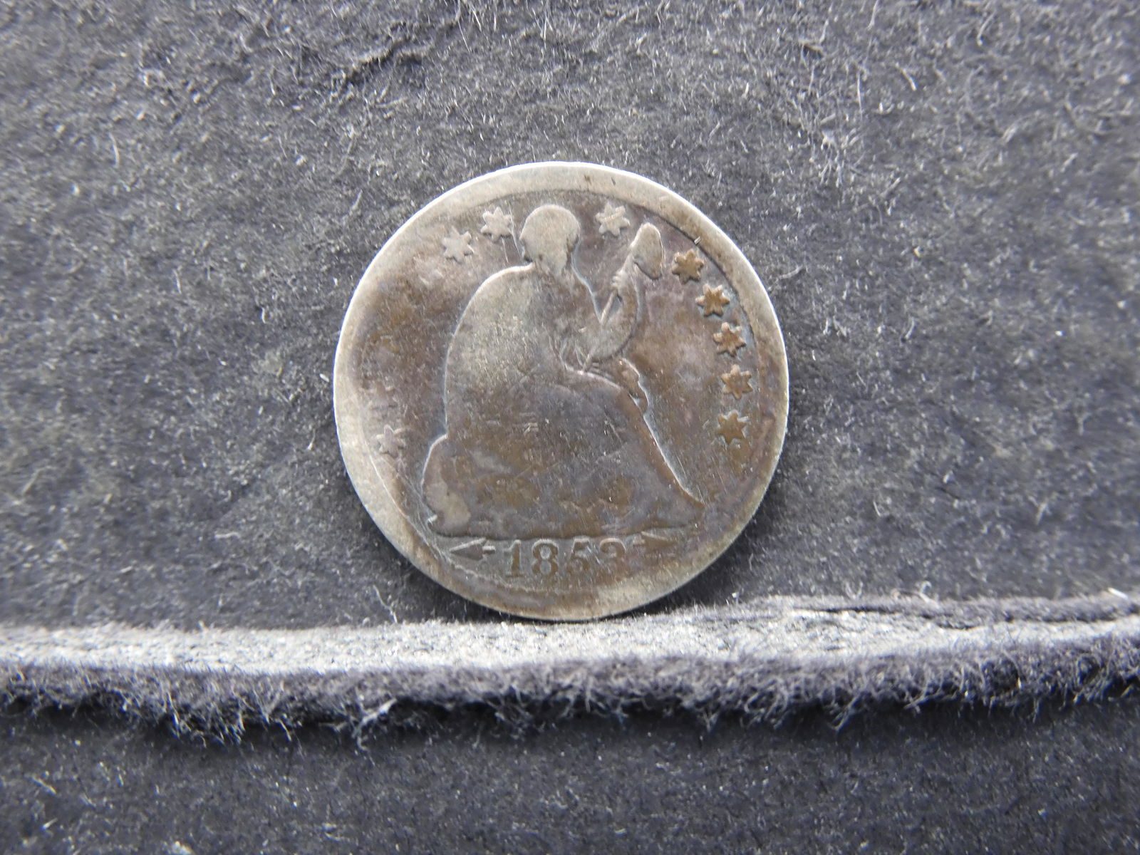 1853 Seated Liberty Half Dime w/Arrows (1 of 2)