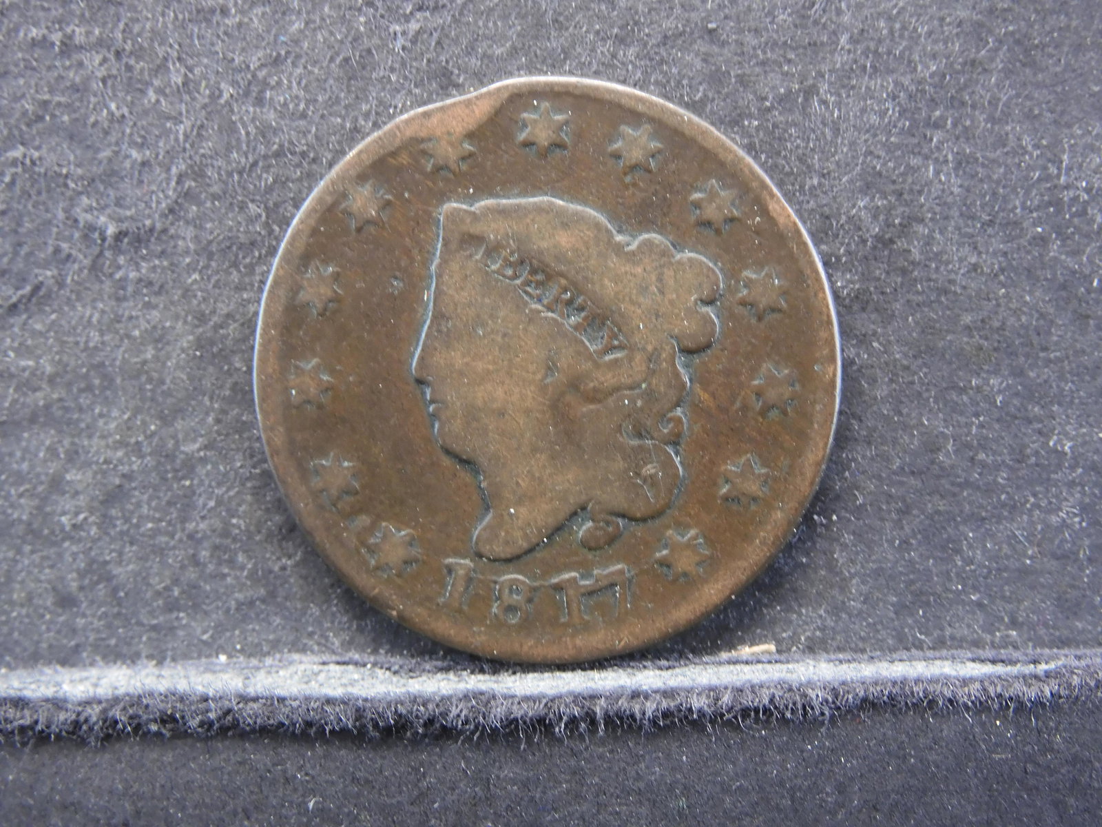 1817 Large Cent Neat Die Breaks Thru Date (1 of 2)