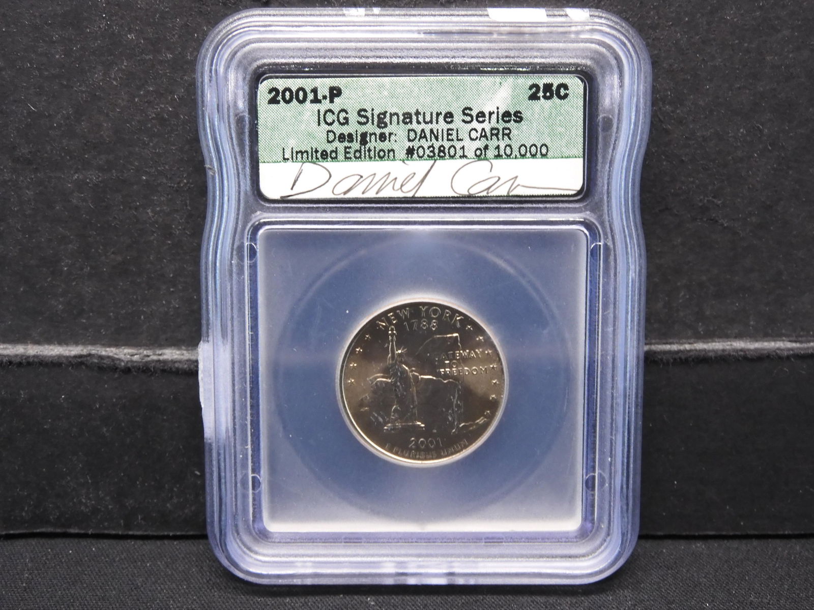 Limited Edition 2001-P New York Quarter Signed by the (1 of 4)