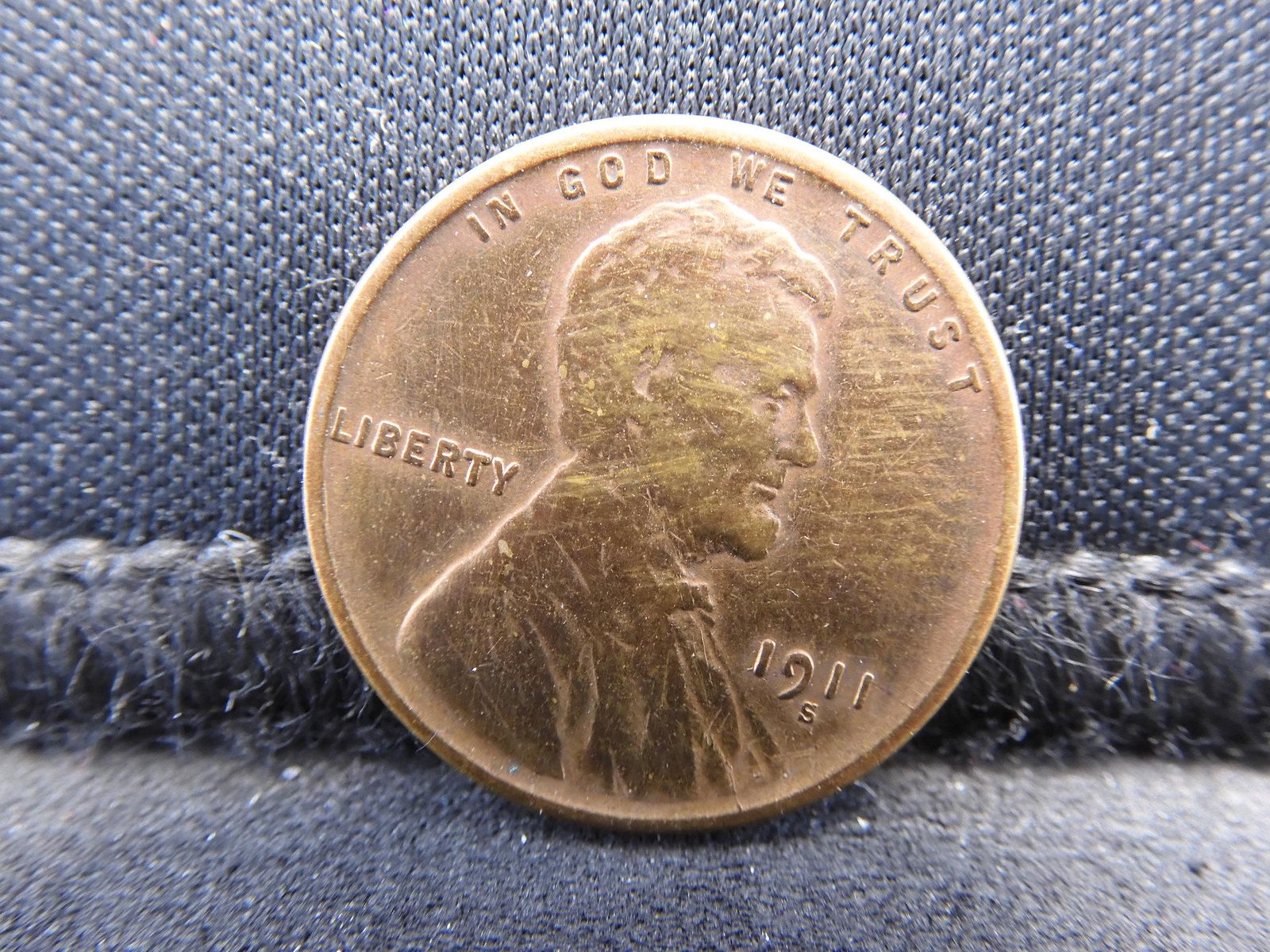 1911-S Semi-Key Date Lincoln Head Cent. (1 of 2)