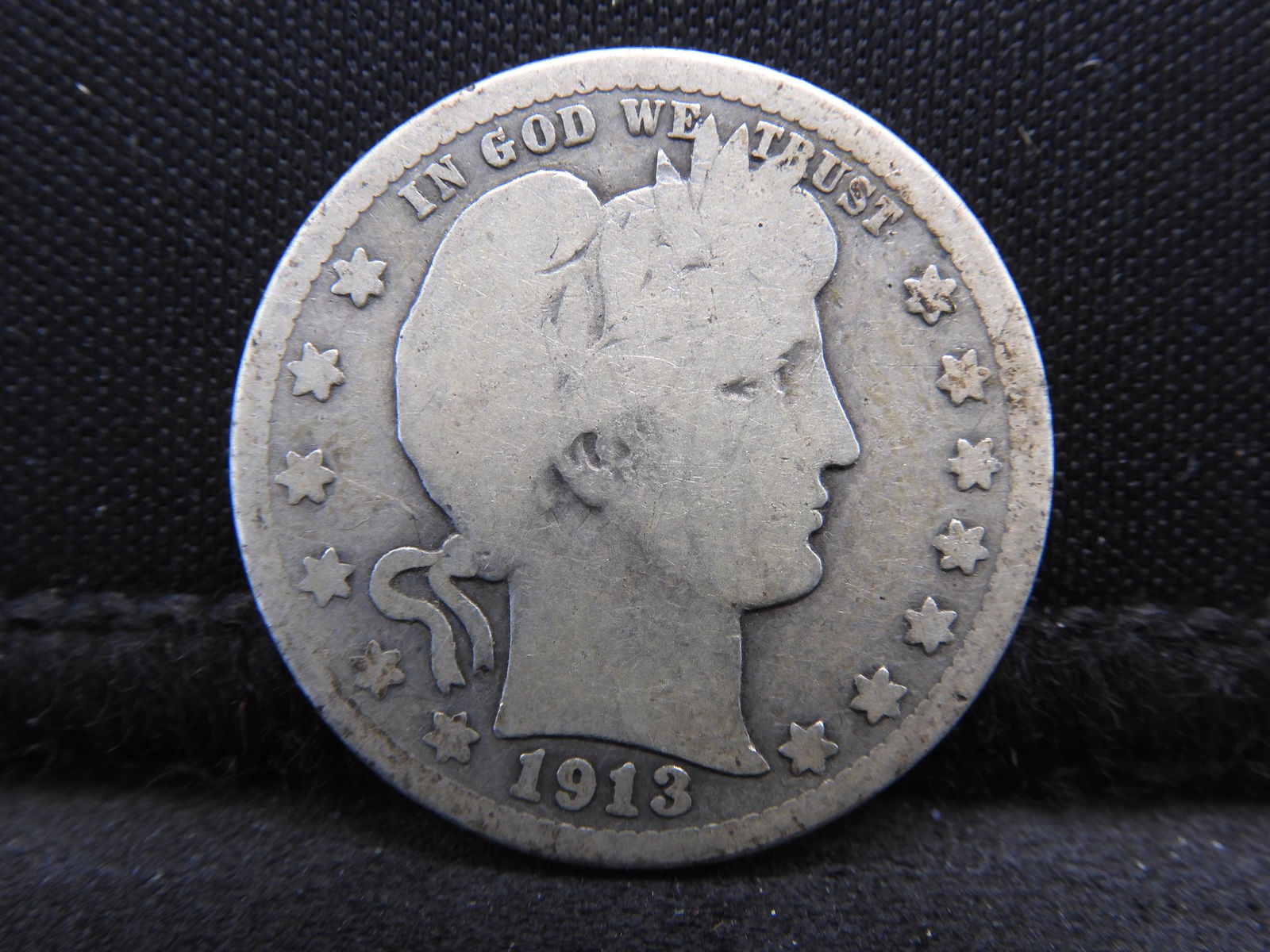 1913-D Barber Quarter Coin (1 of 2)