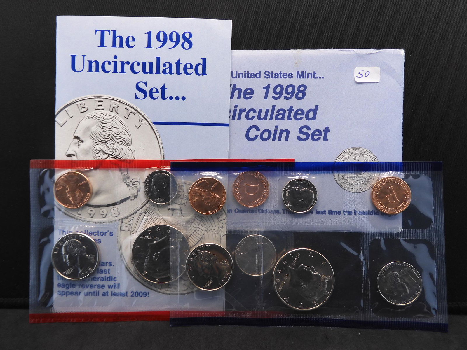 (10) Coin 1998 US P/D Mint Set in original holder.  GEM (1 of 6)