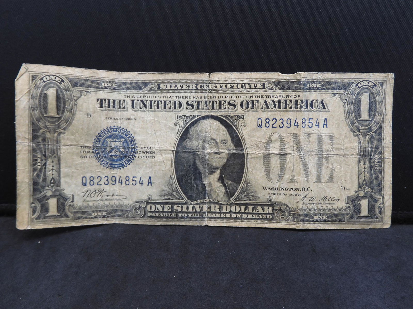 Series 1928-A U.S. $1.00 Silver Certificate w/ Funny (1 of 4)
