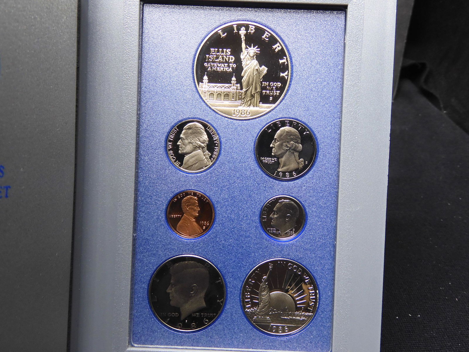 1986 U.S. Liberty Prestige 7 Coin Proof Set OGP - (1 of 4)
