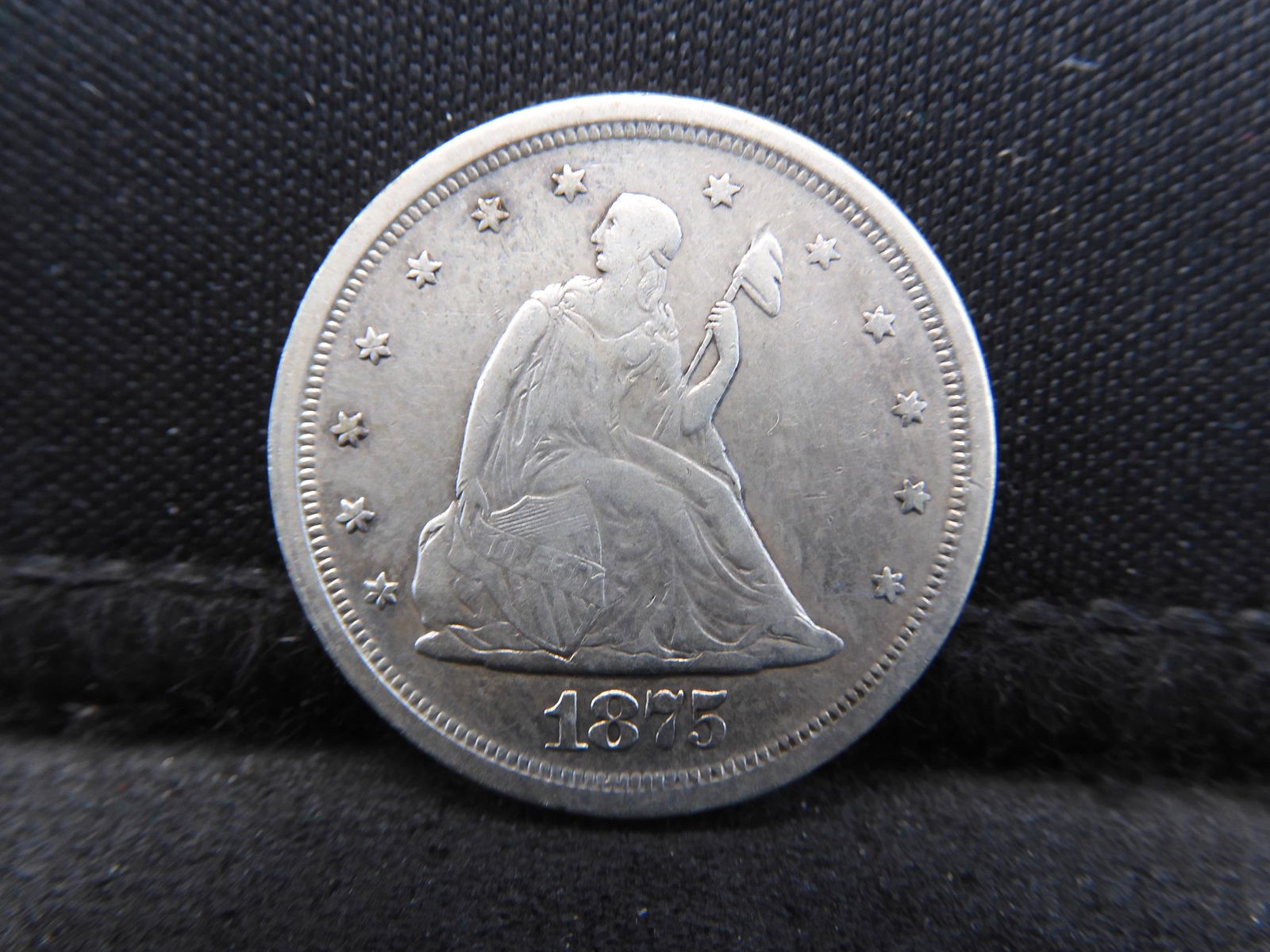 1875-S Seated Liberty Silver Twenty 20c Piece - VF+ (1 of 2)