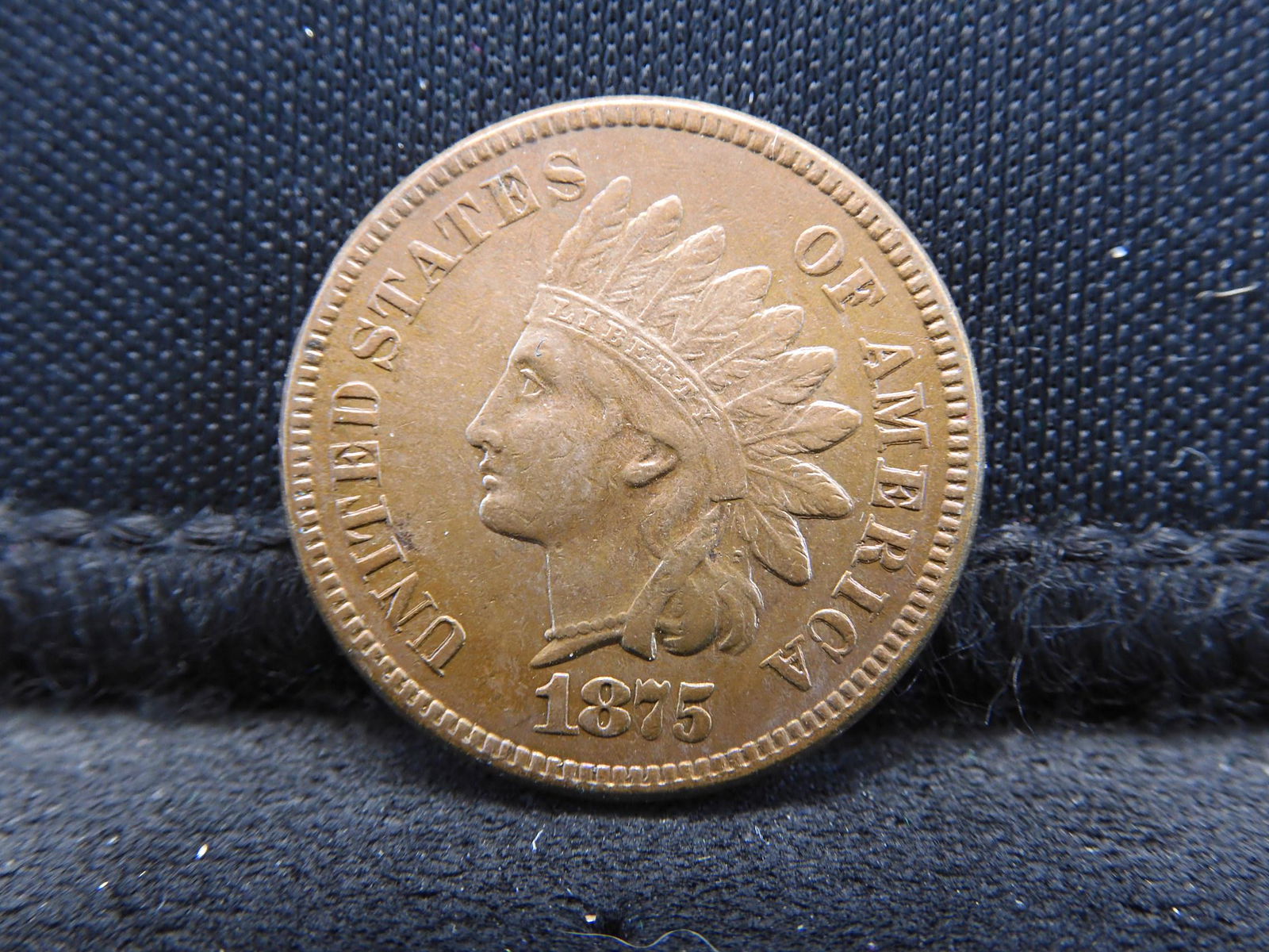 1875 Indian Head Penny Cent - Amazing Detail! Tough (1 of 2)