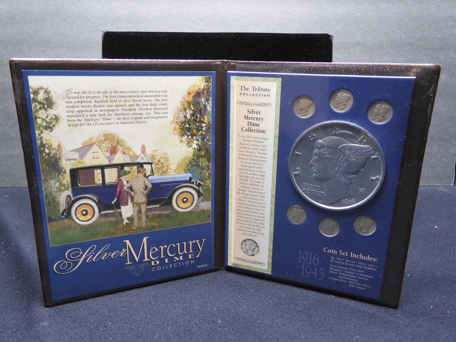 Mercury Silver Dime Collection in Historic Folder - 6 (1 of 7)