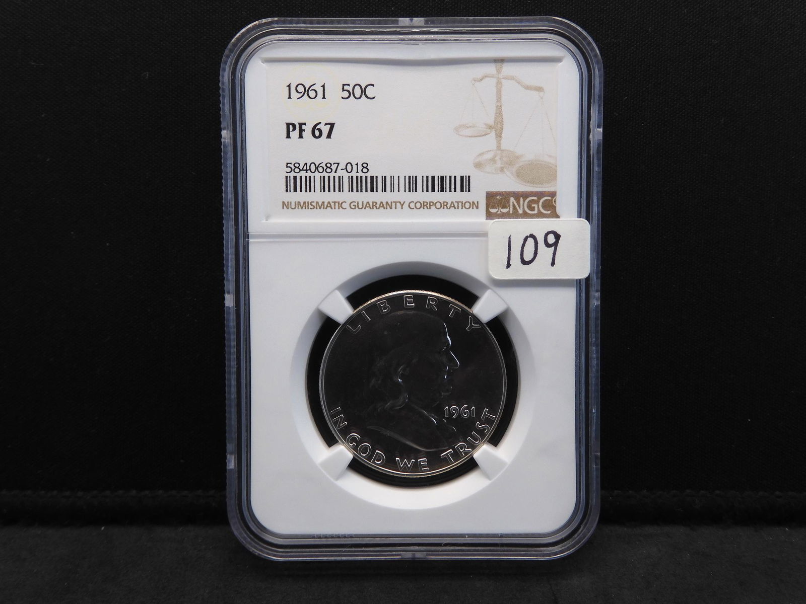 1961 NGC PF67 Franklin Silver Half Dollar - Beautiful! (1 of 4)