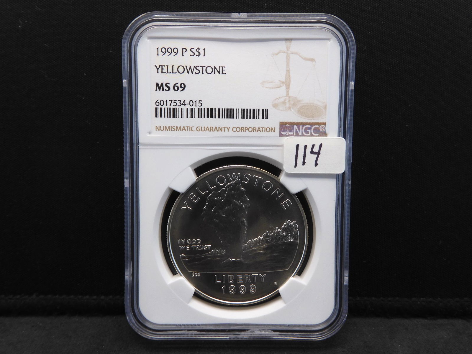 1999 NGC MS69 Yellowstone Silver Dollar (1 of 4)
