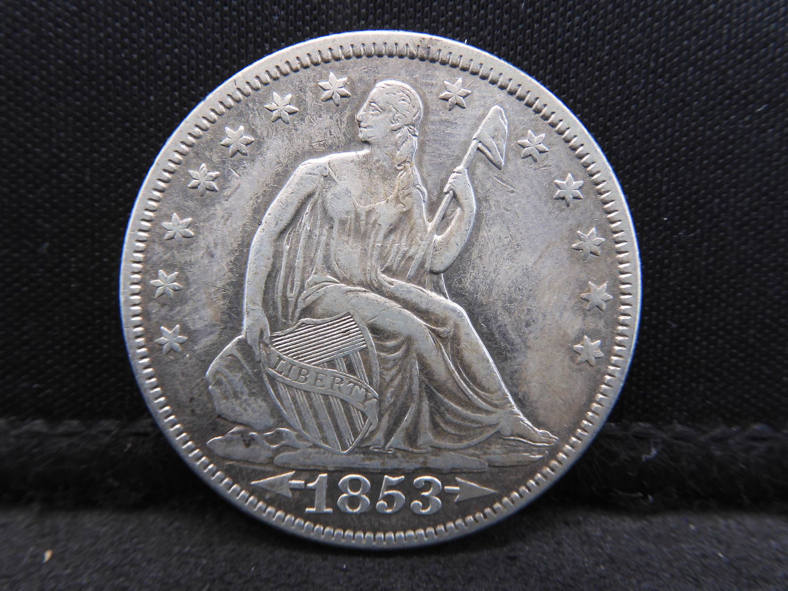 1853 Seated Liberty Silver Half Dollar - Amazing (1 of 2)
