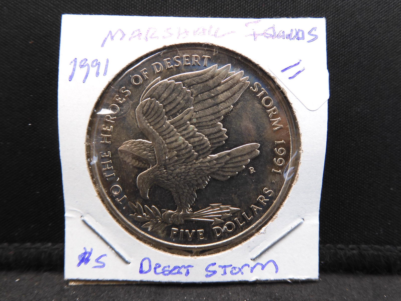 1991 Marshall Islands $5. Desert Storm.: 1991 Marshall Islands $5. Desert Storm.