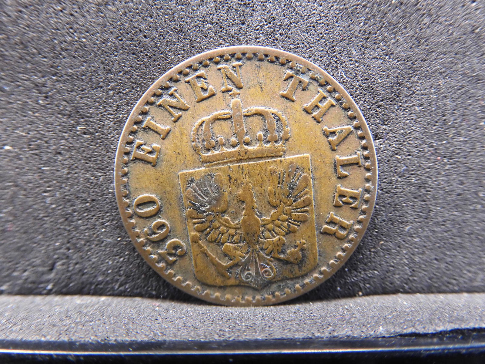 1866 Prussia German State 1 Pfennig Coin. (1 of 2)