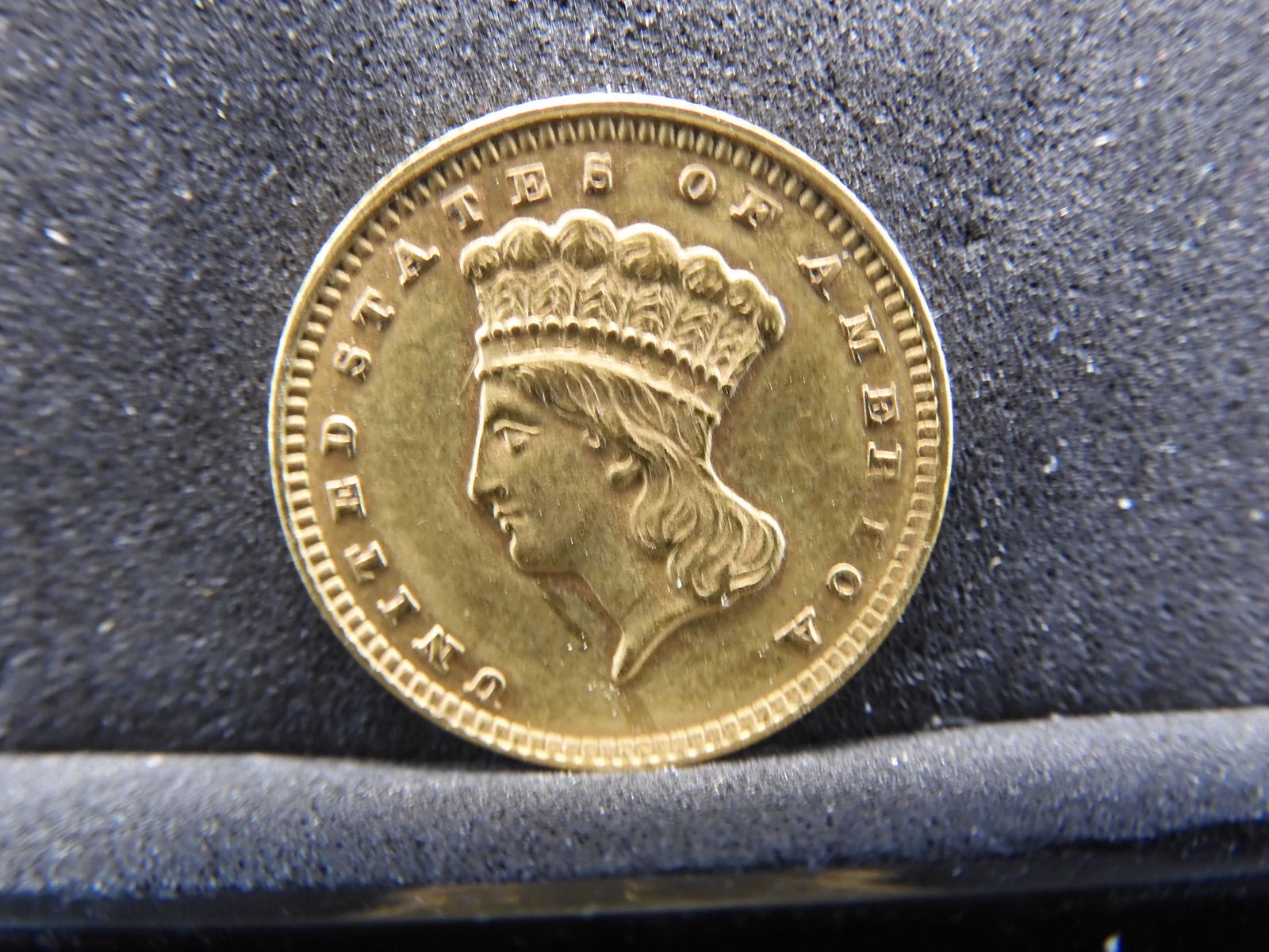 1856 US Gold Dollar Slanted 5 -  90% Gold - Weight: (1 of 3)