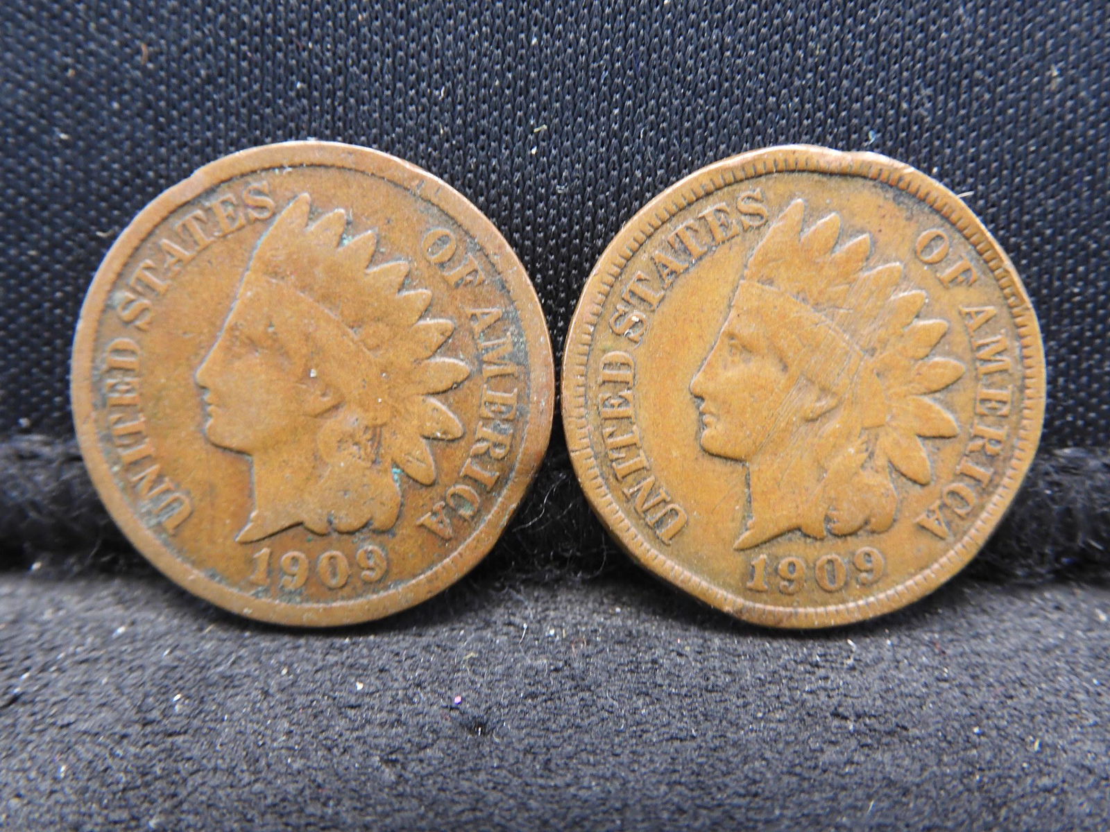 Two 1909 Indian Head Cents (1 of 2)