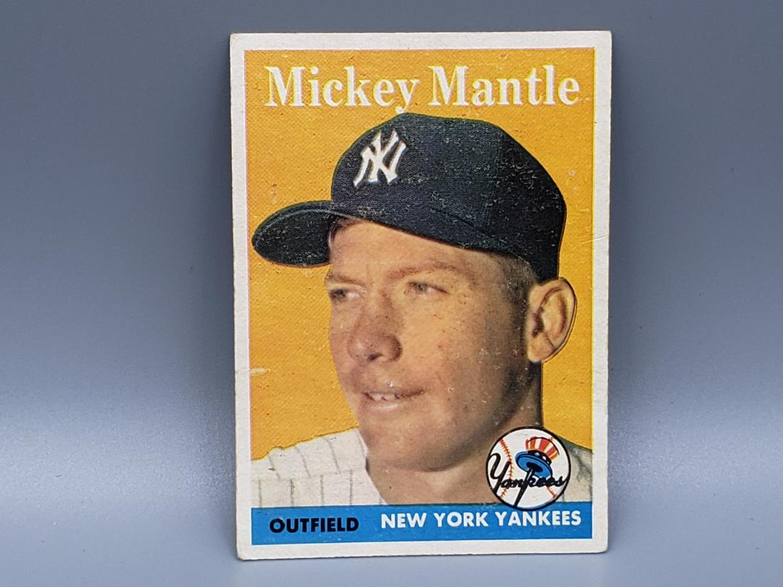 1958 Topps Mickey Mantle #150 HOF (1 of 2)