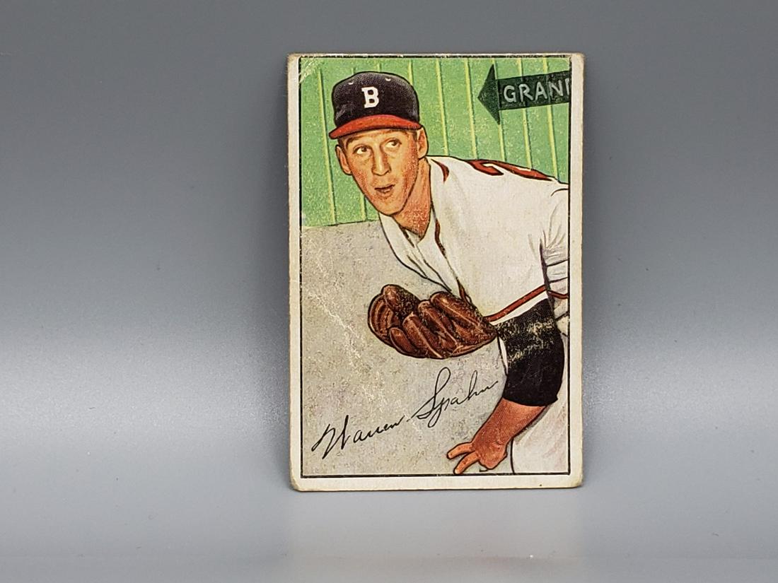 1952 Bowman Warren Spahn #156 HOF - Small (1 of 2)