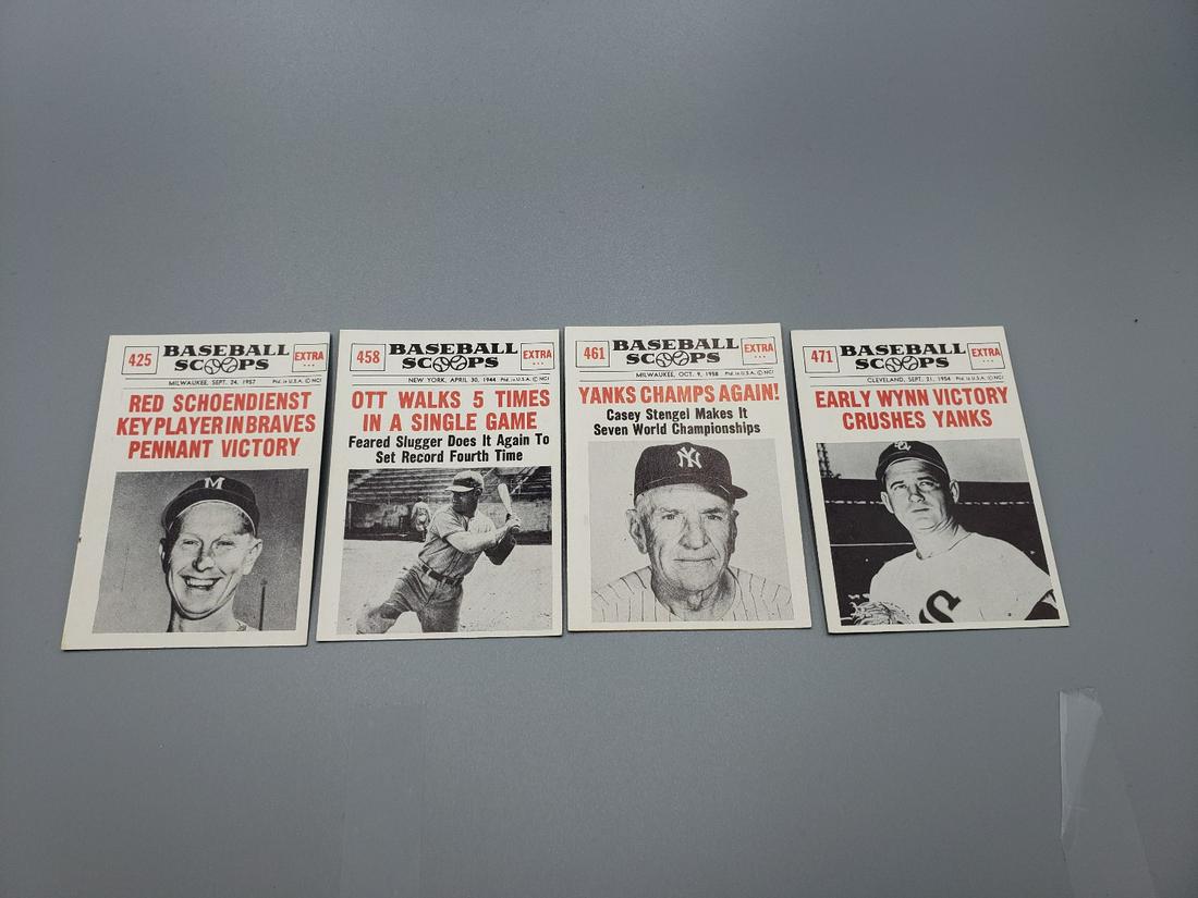 (4) HOF'ers 1961 Nu Card Scoops #425,458,461,471 (1 of 2)