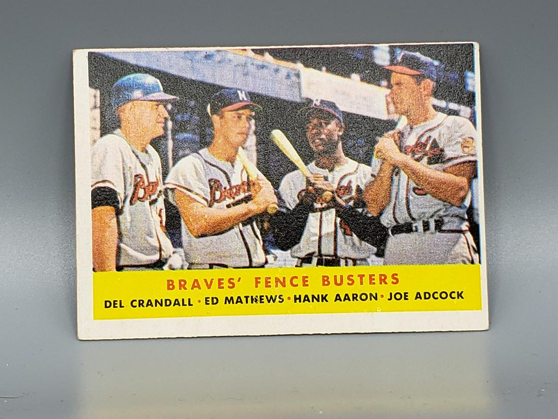 1959 Topps Hank Aaron/Eddie Mathews Etc. #351 (1 of 2)