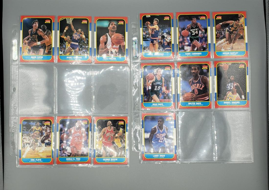 (105) 1986 Fleer Basketball - Most Grade NM or Better (1 of 7)