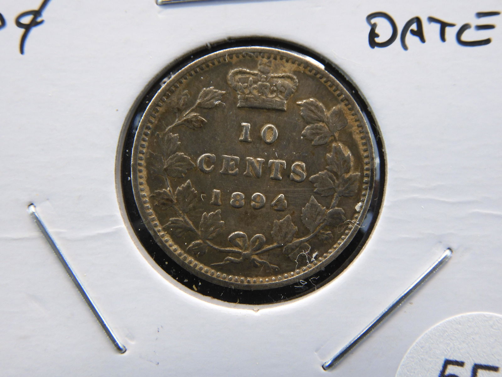 1894 Canada 10c.  VF+.  Key Date. (1 of 3)