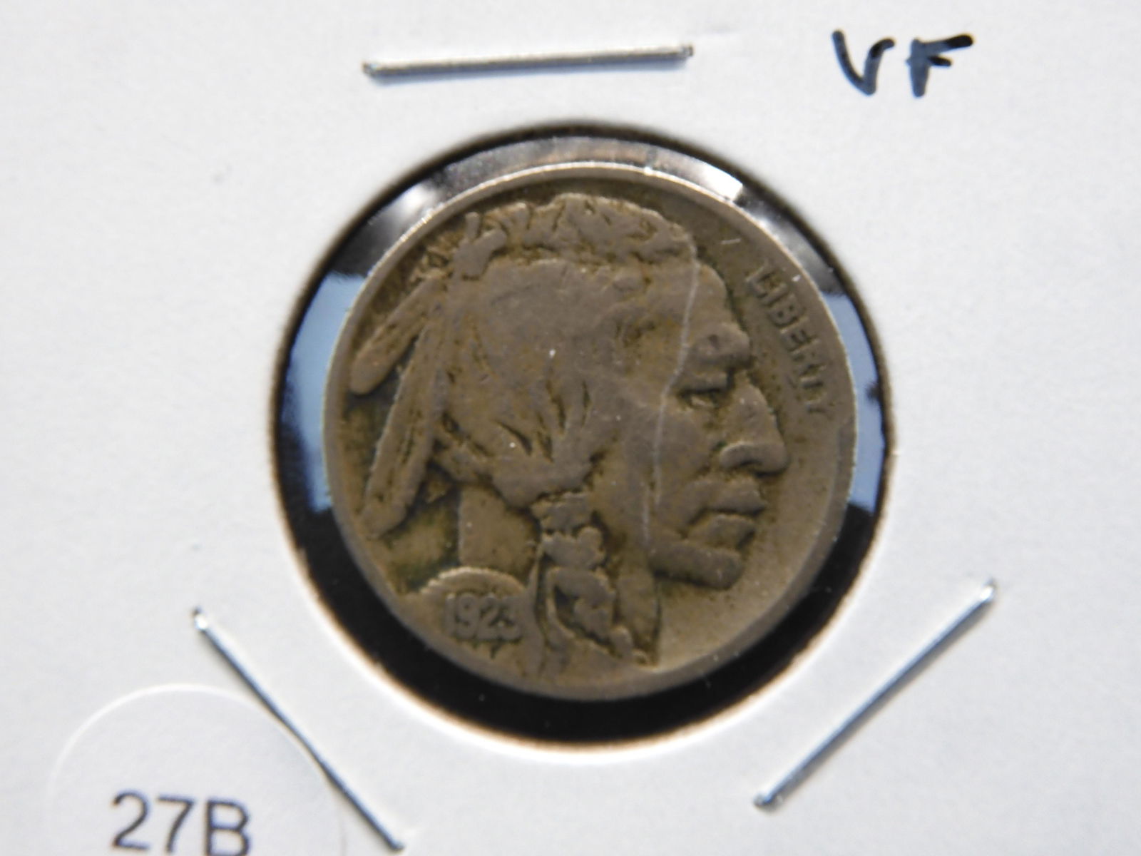 1923-S Buffalo 5c.  VF.  Scarce Date. (1 of 3)