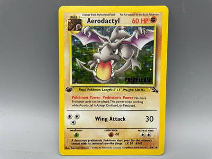 Pokemon Japanese Card - Fossil - AERODACTYL (holo-foil