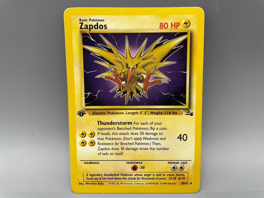Pokemon Fossil Zapdos 1st Edition #30/62 (1 of 2)