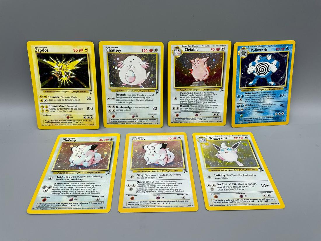 Pokemon Base Set 2 Lot of 7 Holos - Varying Conditions: Pokemon Base Set 2 Lot of 7 Holos - Varying Conditions
