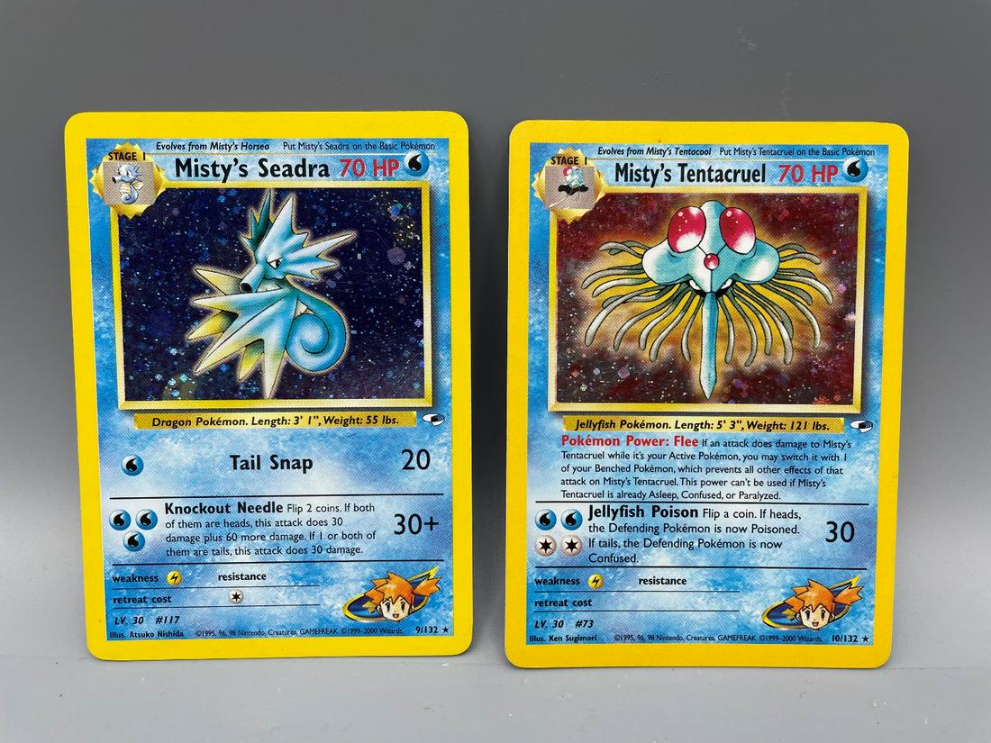 Pokemon Gym Heroes Lot of 2 Holos - Misty's Seadra: Pokemon Gym Heroes Lot of 2 Holos - Misty's Seadra #9/132 & Misty's Tentacruel #10/132